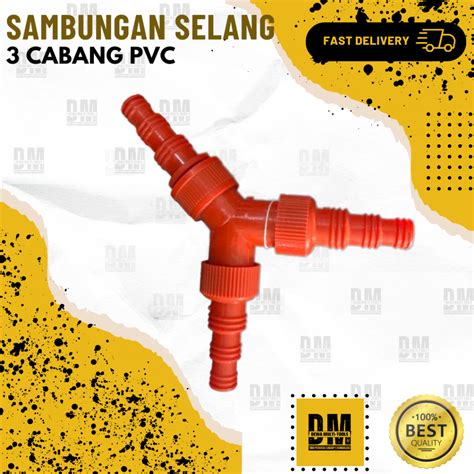 Jual Sambungan Selang Hidup Tiga Cabang 3 Konektor Air PVC Plastik