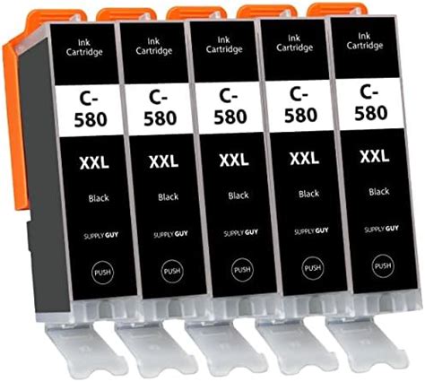 Supply Guy 5 Ink Cartridges XXL Compatible With Canon CLI 581 Cyan For