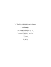 IHP 610 Milestone 3 Docx 5 2 Final Project Milestone Three Analysis