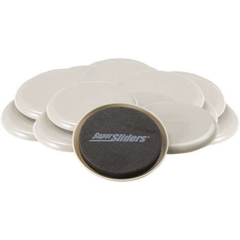 Super Sliders 3-1/2" Round Plastic Furniture Sliders Beige, 16 Pack - Walmart.com - Walmart.com