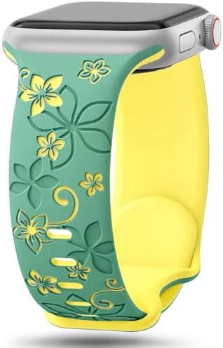 Amazon Floral Engraved Bands Compatible With Apple Watch Band Mm