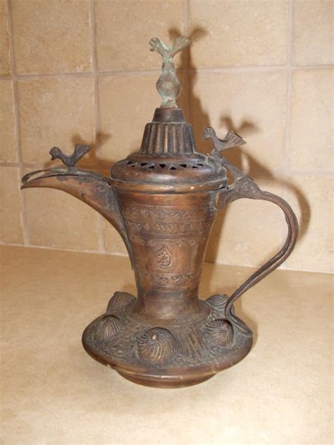 Antique Islamic Copper Water Pitcher 5 Cups Beautiful 41096832