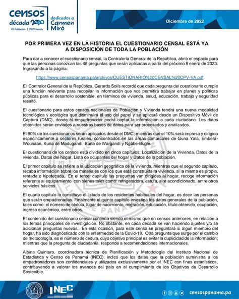 El Post De Panam On Twitter La Contralor A Publica Cuestionario