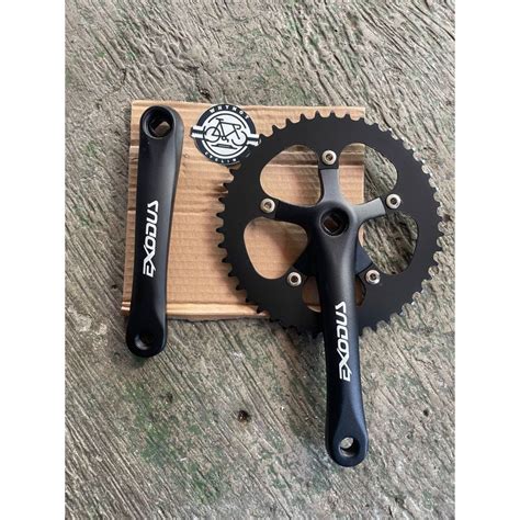 Jual CRANKSET SEPEDA FIXIE SINGLE SPEED EXODUS 46T ALLOY BCD 130 170mm