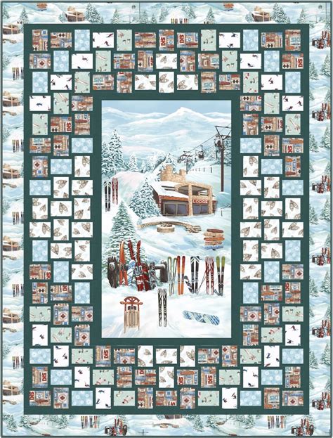 Ski Snapshots Quilt Pattern Pine Tree Country Quilts