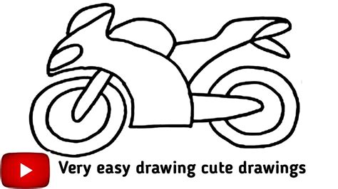 how to draw bike drawing easy with coloring painting sports bike ...