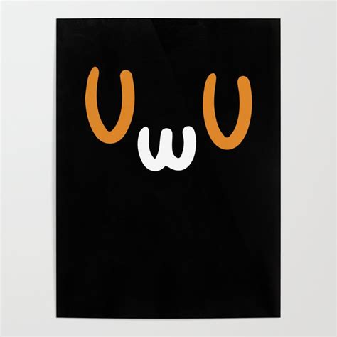 Uwu Meme Face Owo Vaporwave Anime Aesthetic Otaku Poster By Shirtomdesigns Society6