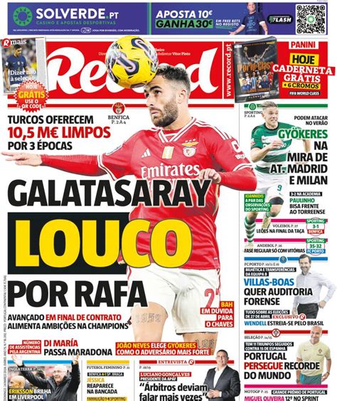 Capa Jornal Record Mar O Capasjornais Pt