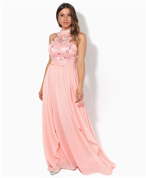 Prom Dresses Lace Halterneck Maxi Dress Krisp