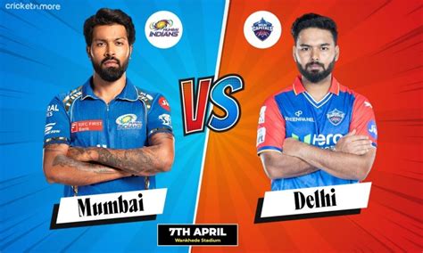 Mi Vs Dc Th Match Dream Team Indian Premier League