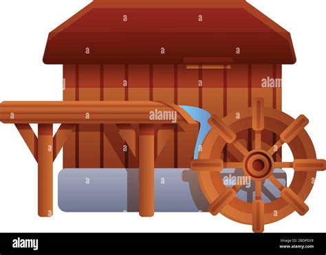 Wood Water Mill Icon Cartoon Of Wood Water Mill Vector Icon For Web