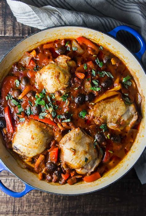 One Pan Paleo Chicken Cacciatore Foraged Dish