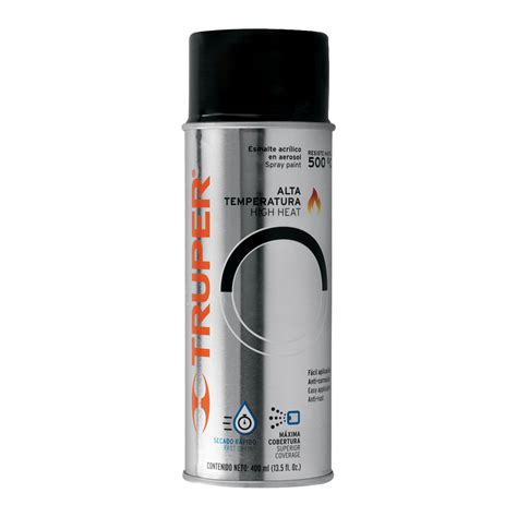 Ficha Tecnica Pintura En Aerosol Alta Temp Negro Bote Tradicional 400ml