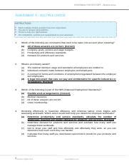 SITXHRM002 Assessment A Multiple Choice ANSWER V1 0 Docx SITXHRM002