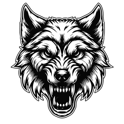 Premium Vector Wolf Head Vector Illustration