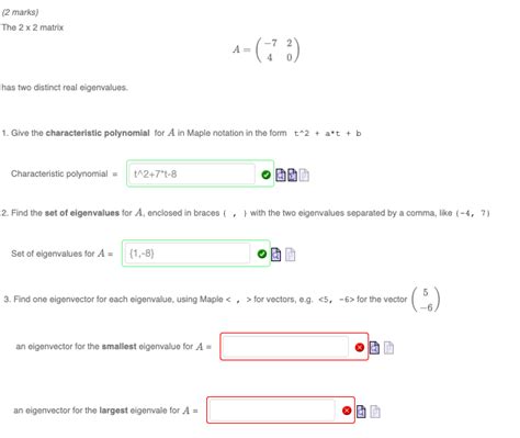 Solved Marks The X Matrix Has Two Distinct Real