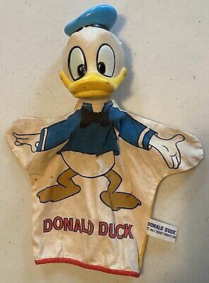 Vintage DONALD DUCK Hand Puppet 10 5 WALT DISNEY Plastic Head 1960s EBay