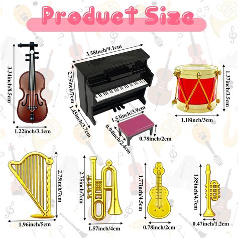 Piezas De Instrumentos Musicales De Casa De Mu Ecas Mini Casa De