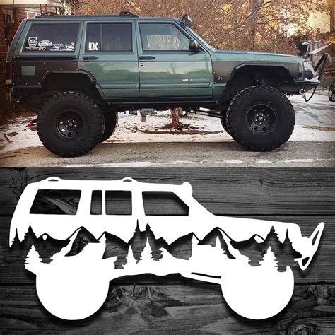 We Created This Decal Using The Silhouette Of A Customers Xj Turned