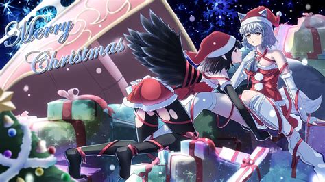 Wallpaper 1919x1080 Px Black Hair Breasts Christmas Cleavage