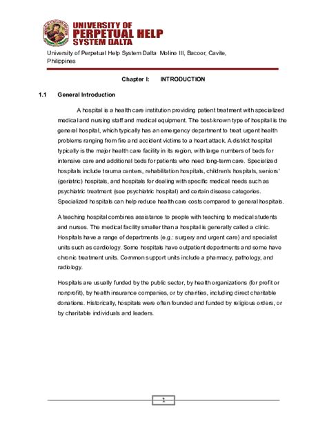 (DOC) hospital thesis