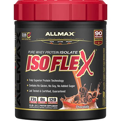 ALLMAX Nutrition ISOFLEX Whey Protein Isolate Powder 27g Protein