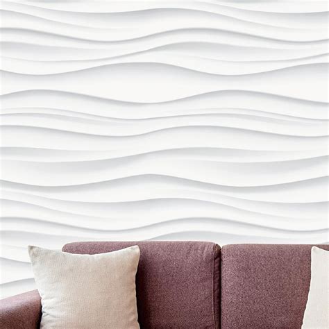 Papel De Parede Onda Ondulado Efeito Textura 3d Branco Escritório Sala