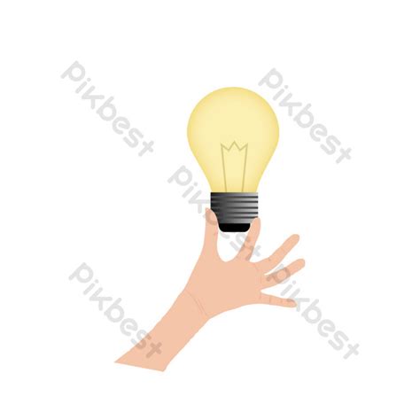 Vector Cartoon Hand Pinching Light Bombilya Imahe Ng Png Psd Libreng