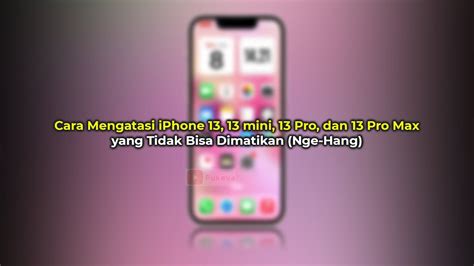 Cara Mengatasi IPhone 13 13 Mini 13 Pro 13 Pro Max Tidak Bisa