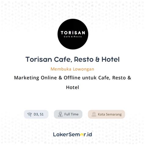 Lowongan Kerja Marketing Online Offline Untuk Cafe Resto Hotel Di