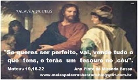 PALAVRA DE DEUS MATEUS 19 16 22 O JOVEM RICO REFLEXÃO DE ANINHA