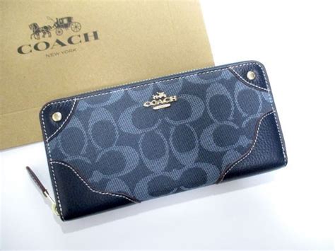 【未使用】coach 長財布 新品 同様 未使用 正規品 79 ジッピーウォレット メンズ レディース F53769 デニム レザー