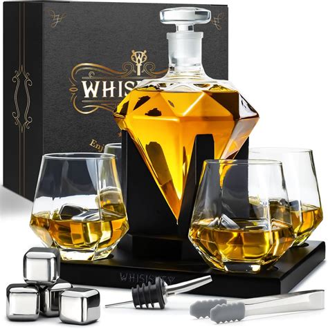 Whisiskey Whiskey Decanter Set 1000ml Diamond Carafe Whiskey T