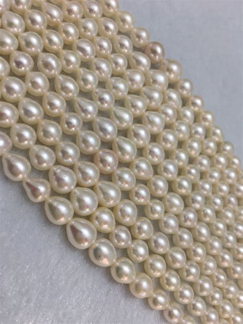 Freshwater Rice Shape White Mm Beads Pearl String In Gram At Rs