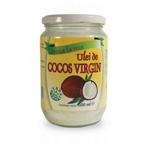 Ulei Cocos Virgin Presat La Rece 600 Ml Herbavit Naturisti Ro