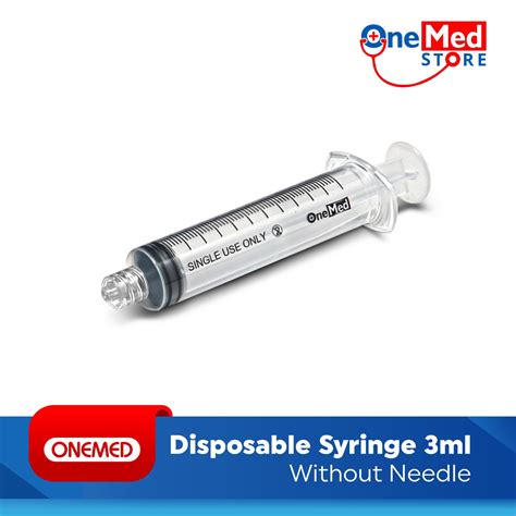 Syringe 3 Cc Without Needle Onemed Tanpa Jarum Pcs OneMed Store