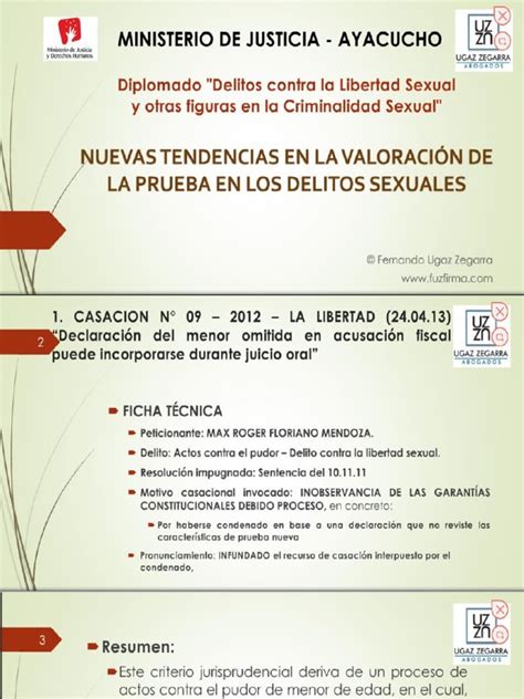 Prueba En Los Delitos De Violación Sexual Pdf