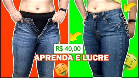 Como Alargar Calça Jeans Pelo Cós e Lateral Passo a Passo YouTube