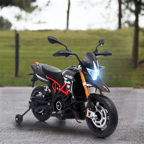 Tobbi Electric Aprilia Kids Ride-on Sports Motorcycle with Training ...