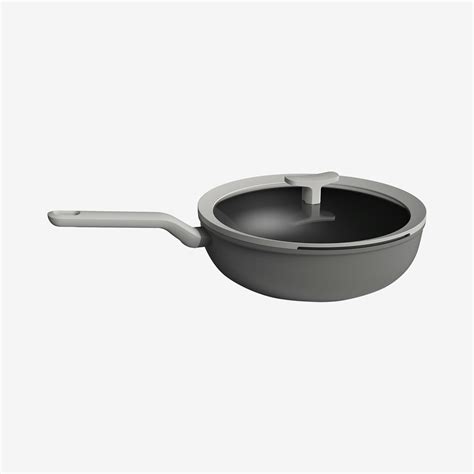 Leo Non Stick Covered Wok Grey By Berghoff Fy