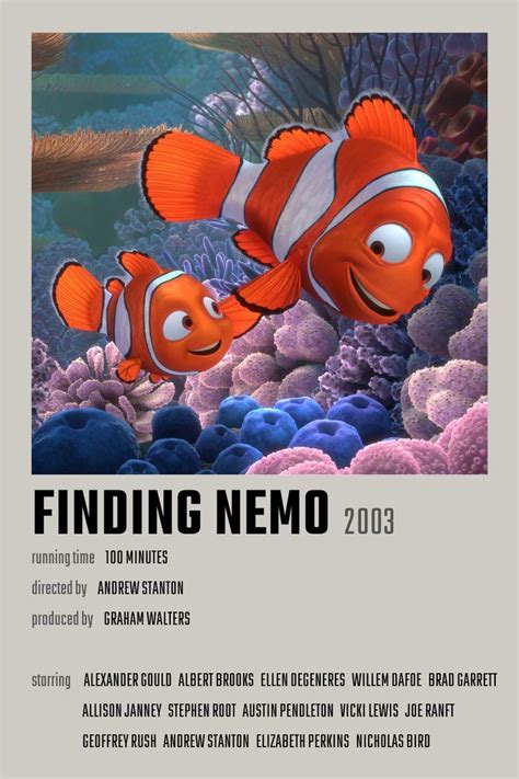 Finding Nemo | Finding nemo movie posters, Disney movie posters, Nemo movie