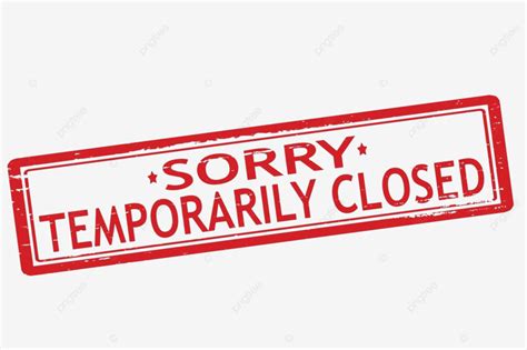 temporarily closed sign shut provisionally vector sign shut