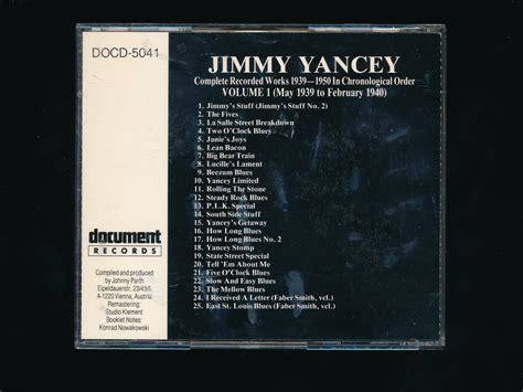 Yahoo オークション JIMMY YANCEY COMPLETE RECORDED WORKS 1939 19