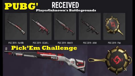 PGC 2019 Pick Em Challenge WEAPON SKIN SET PREVIEW PlayerUnknown S