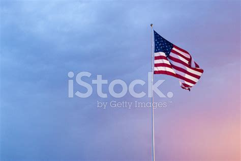 American Flag In The Sunset Stock Photo | Royalty-Free | FreeImages