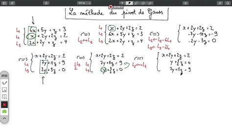 Méthode du pivot de Gauss Nombres et calculs YouTube