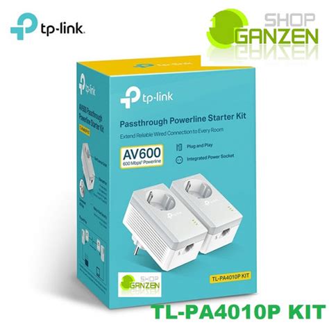 Jual TP Link TPLINK TL PA4010P KIT AV600 Passthrough Powerline KIT