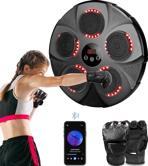 Axioglo Máquina de boxeo musical 2024 Máquina de boxeo LED portátil con