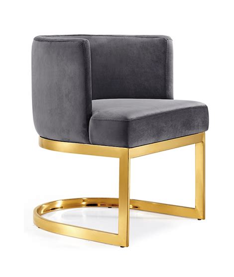 Supply Modern Luxury Velvet And Gold Stainless Steel Dining Chairs