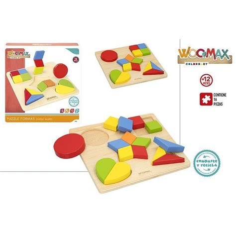 PUZZLE MADERA FORMAS GEOMETRICAS WOOMAX